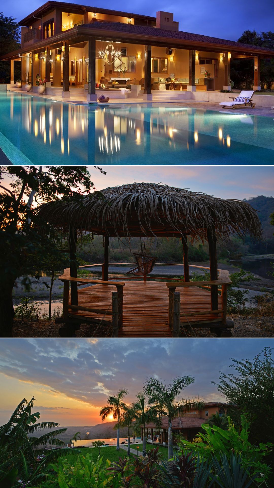 Finca Austria at night