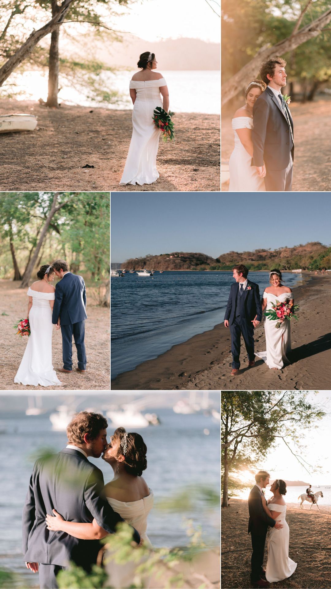 beach wedding on el mangroove venue costa rica