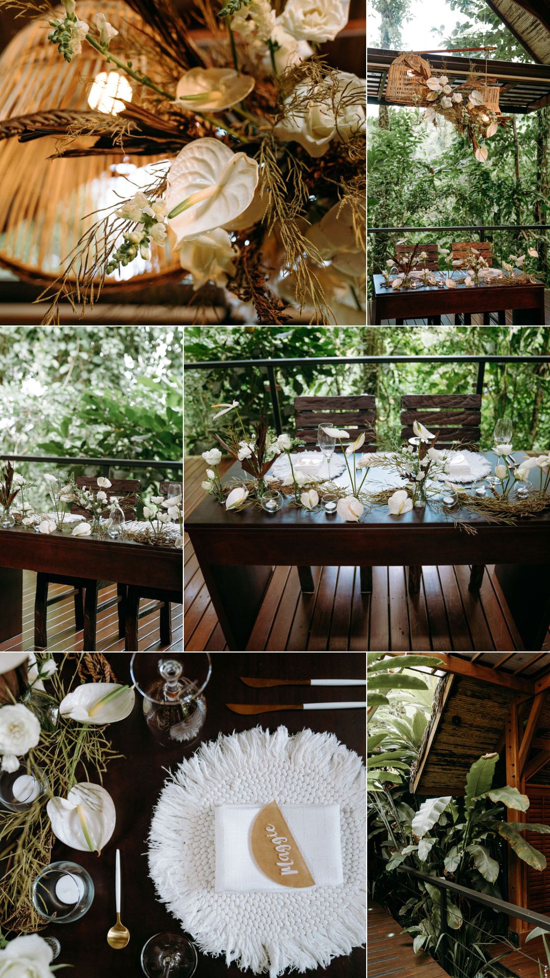 boho elopement reception