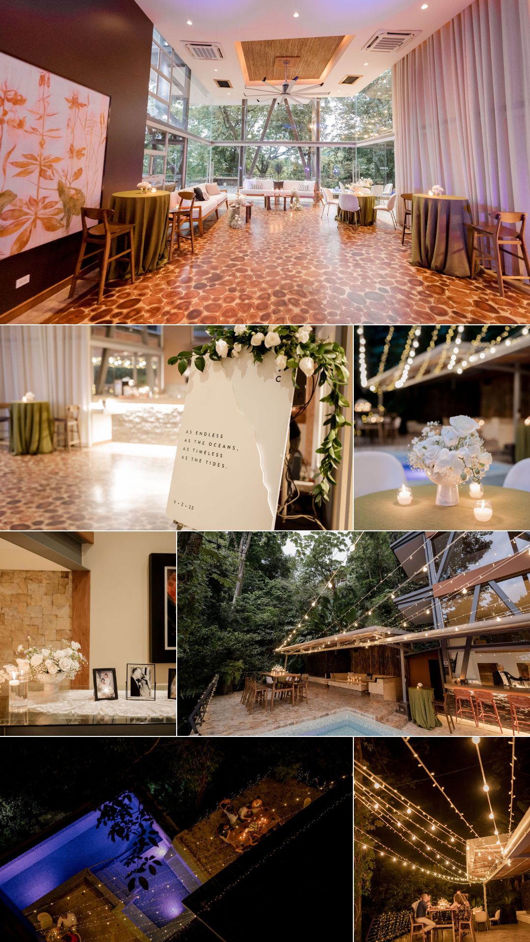 cocktail diniortoire style costa rica villa venue