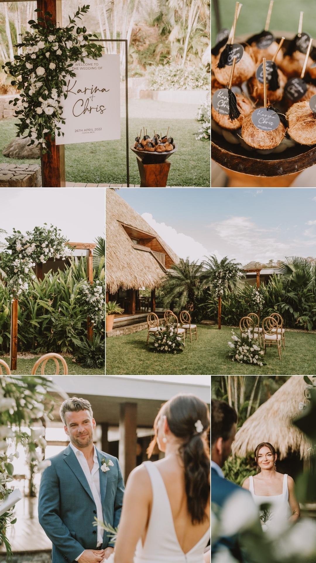 coconut welcome drinks micro wedding