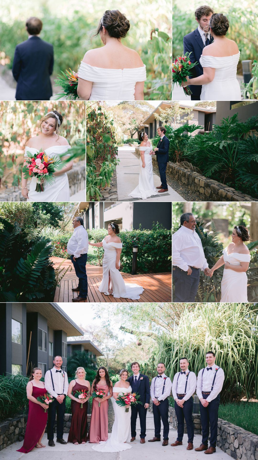 el mangroove wedding first looks with partner and dad costa rica