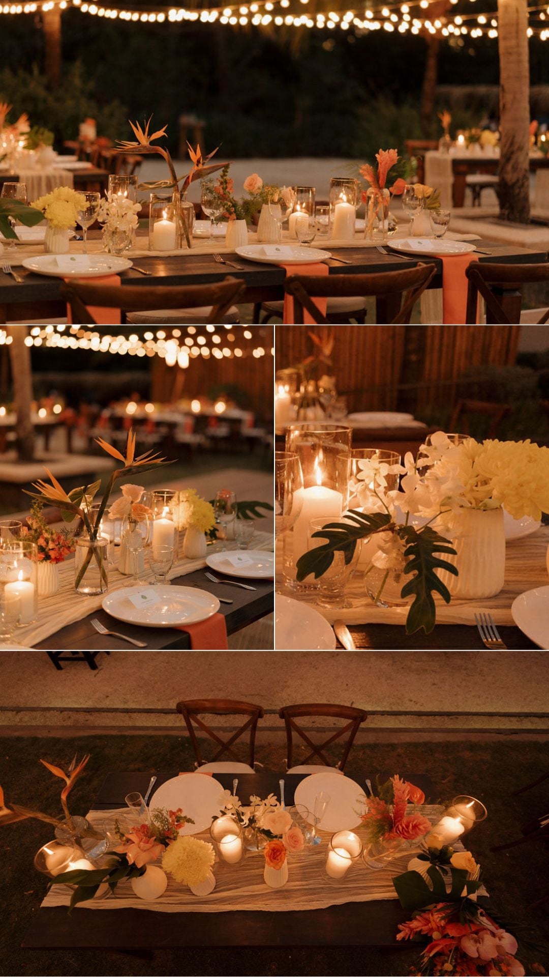 reception decor at terrazas flamingo - reception details - lightning - flowers decor