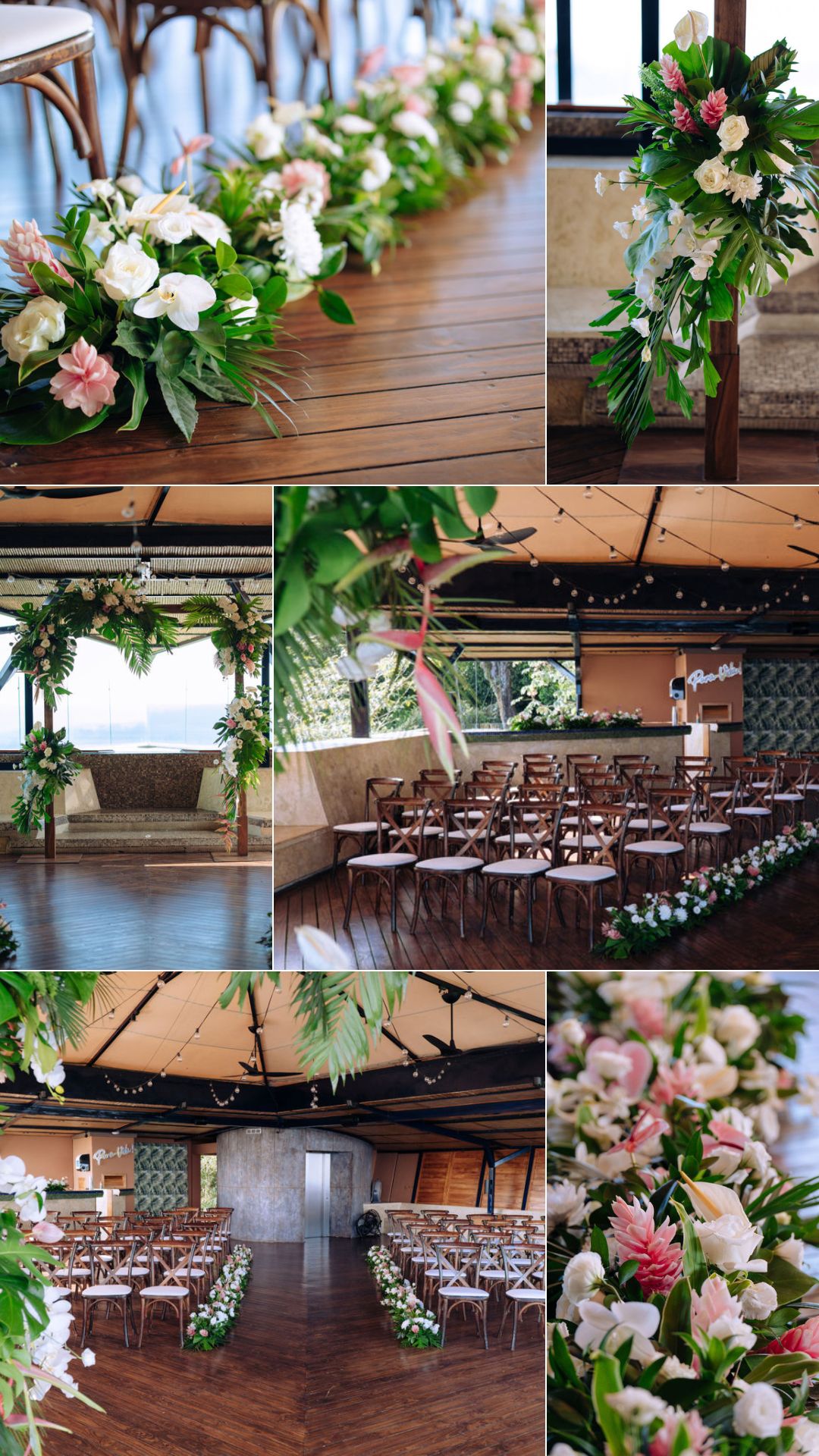 wedding ceremony details flowers decorations