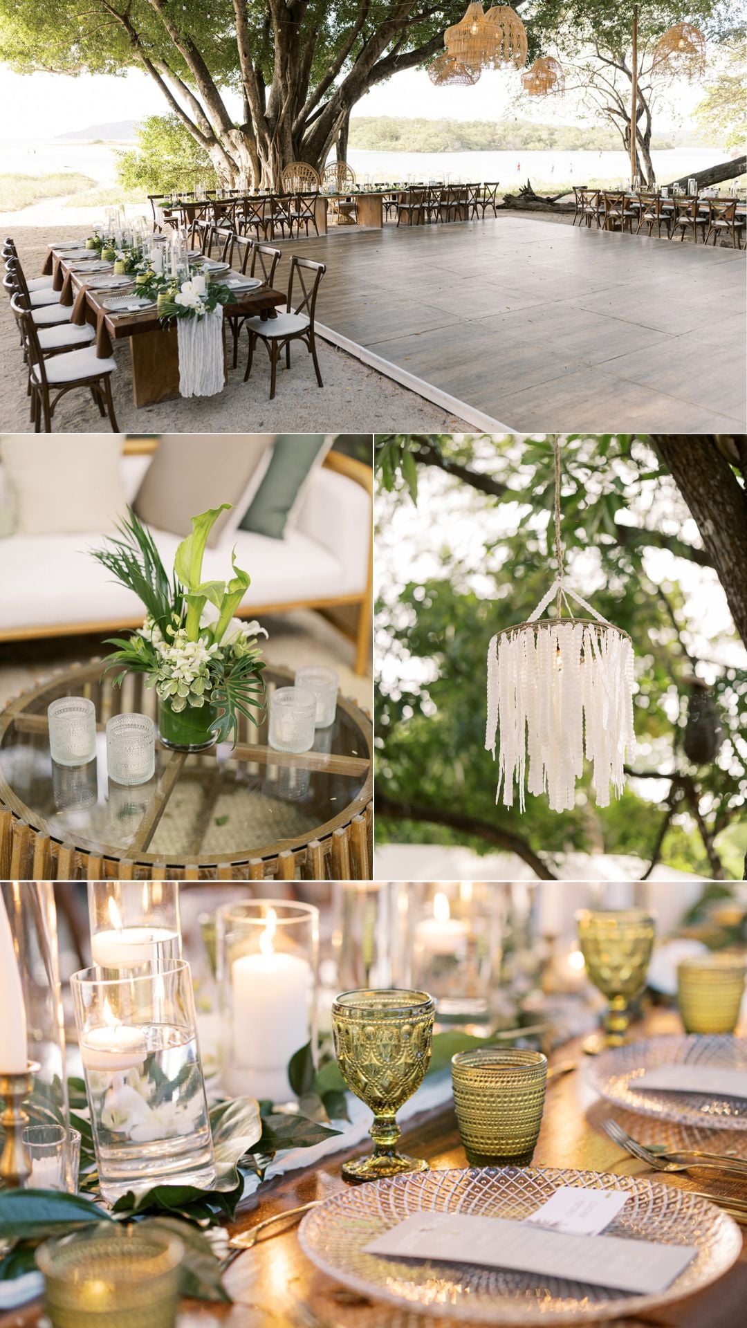 wedding reception decor at pangas beach club