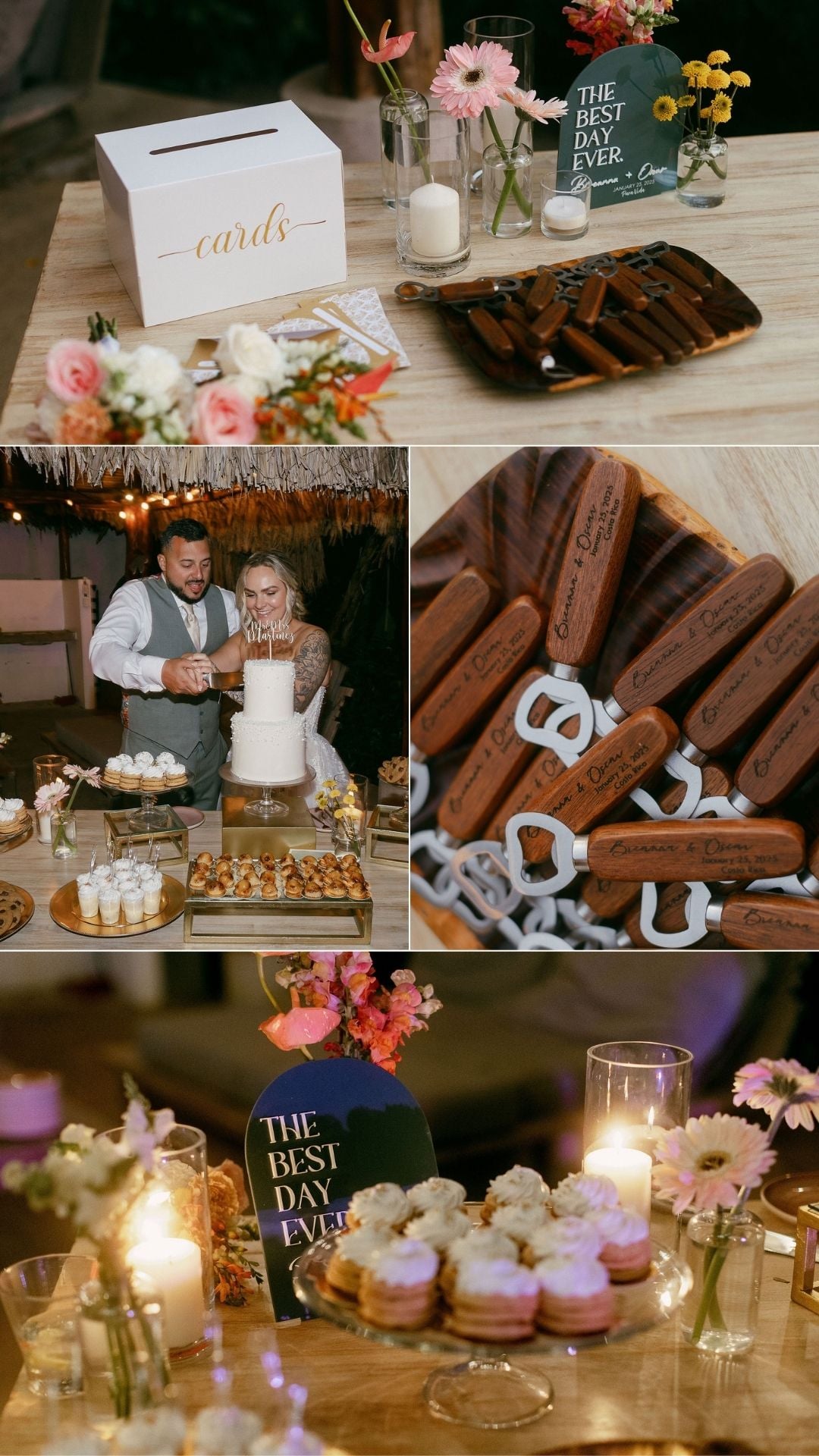 wedding reception details - wedding desserts - cards - cake